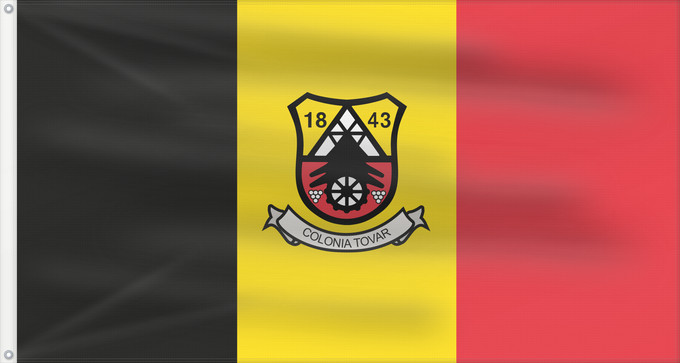 Drapeau, avec deux œillets métalliques et guindant renforcé : Colonia Tovar