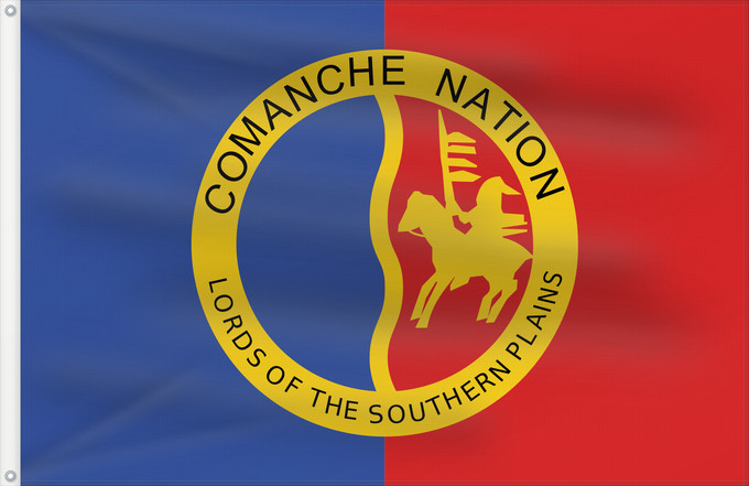 Flag, with two metal eyelets and reinforced hoist: Comanche Nation