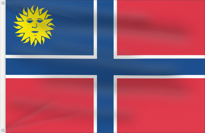Flag, with two metal eyelets and reinforced hoist: Creek Nation	State of Muskogee