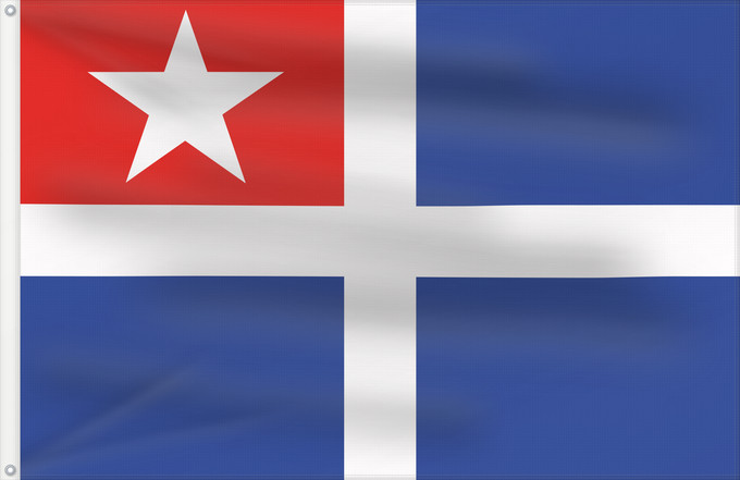 Drapeau, avec deux œillets métalliques et guindant renforcé : Creta, 1913 This image was the flag of the Cretan State between 1897-1913 État crétois (1897-1913) Estado Cretense (1897-1913) Kretischer Staat (1897-1913) Stato cretese (1897-1913) Σημαία Κρητικής Πολιτείας 1898-1913