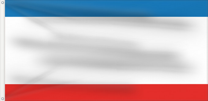 Drapeau, avec deux œillets métalliques et guindant renforcé : Crimea	Crimée	Krim	Krymu	Крым байрағы / Krım	Ҡырым флагы	Сцяг Крыма	Сьцяг Крыма	Крым туг	ГӀирма байракх	Qırım	Къырым байрагъы	Зна́мѧ Кыры́мъ	Σημαία της Κριμαίας	Krimeo	Крым байраы	Ղրիմ դրոշը	Flagga de Crimea	Standardo di Krimea	ყირიმის დროშა	Кърым байракъ