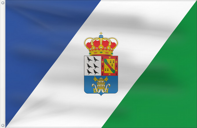 Drapeau, avec deux œillets métalliques et guindant renforcé : Cudillero	Cudillero es rectangular	Прапор м