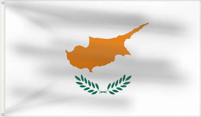 Drapeau, avec deux œillets métalliques et guindant renforcé : Cyprus  1960–2006	Cyprus	Chypre	Chipre	Zypern	Cipro	Cypru	علم قبرص	Знаме на Кипър	Kyperská vlajka	Cyperns	Σημαία της Κύπρου	Kipro	Küprose lipp	پرچم قبرس	Kyproksen	Cipire	Σημεῖον τῆς Κύπρου	דגל קפריסין	Ciprus	Կիպրոսի դրոշ	კვიპროსის დროშა	Cypriae	Kipras	Ta 