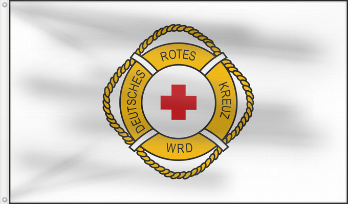 Drapeau, avec deux œillets métalliques et guindant renforcé : DDR Wasserrettungsdienst Water Rescue Service of the GDR (until 1990) Service de sauvetage aquatique de la RDA (jusqu'en 1990) Servicio de Rescate Acuático de la RDA (hasta 1990) Wasserrettungsdienstes der DDR, bis 1990 Servizio di soccorso acquatico dell