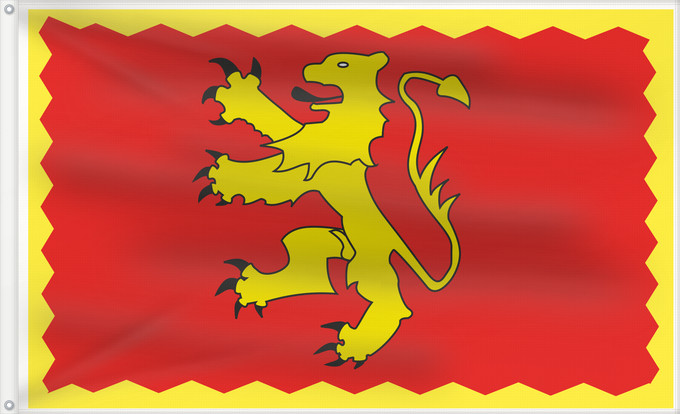 Drapeau, avec deux œillets métalliques et guindant renforcé : Deheubarth	Welsh Kingdom of Deheubarth