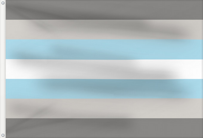 Drapeau, avec deux œillets métalliques et guindant renforcé : Demiboy Demiboy flag. Symbol of demiboy pride