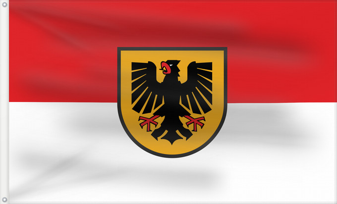 Drapeau, avec deux œillets métalliques et guindant renforcé : Dortmund City of Dortmund Stadt Dortmund