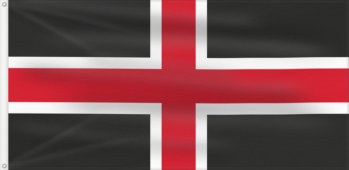 Drapeau, avec deux œillets métalliques et guindant renforcé : Durham City of Durham