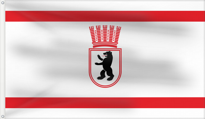 Drapeau, avec deux œillets métalliques et guindant renforcé : East Berlin 1956–1990 State flag of Groß-Berlin and Flag of East Berlin Soviet sector of Berlin until 1990 Berlin-Est - Drapeau d'État (1956-1990) Berlín Oriental - Bandera de Estado (1956-1990) Dienstflagge Groß-Berlins und Flagge in Ost-Berlin sowje