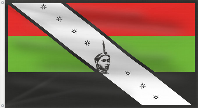 Drapeau, avec deux œillets métalliques et guindant renforcé : Egbe Omo Yoruba	Národnej asociácie potomkov Jorubov v Severnej Amerike