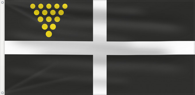 Drapeau, avec deux œillets métalliques et guindant renforcé : Ensign of the Duke of Cornwall