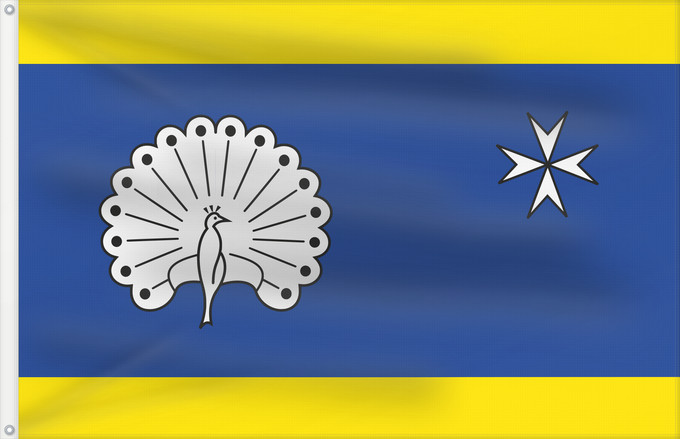 Drapeau, avec deux œillets métalliques et guindant renforcé : Ermelo vlag	Gemeente Ermelo
