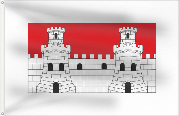 Drapeau, avec deux œillets métalliques et guindant renforcé : Estremera	Municipio de Estremera  Comunidad de Madrid