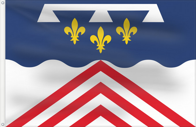 Drapeau, avec deux œillets métalliques et guindant renforcé : Eure-et-Loir	Eure-et-Loir department in France	Département de l Eure-et-Loir, France