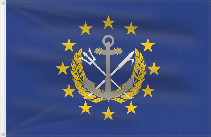Drapeau, avec deux œillets métalliques et guindant renforcé : European Navy	Fictif de la marine européenne