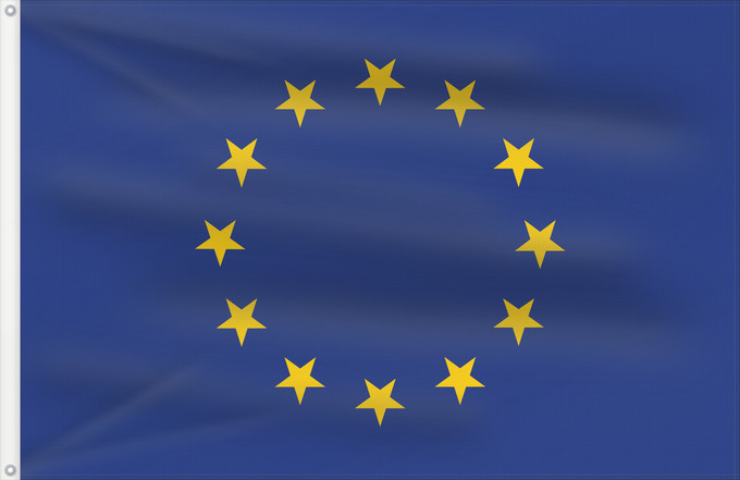 Drapeau, avec deux œillets métalliques et guindant renforcé : European flag, upside down