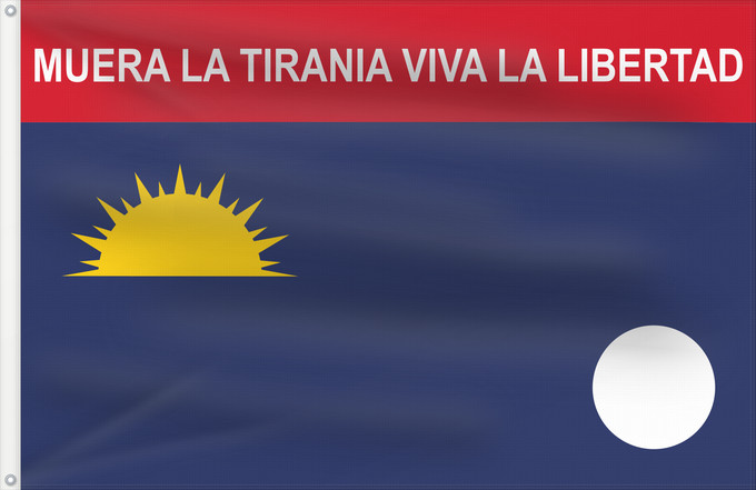 Drapeau, avec deux œillets métalliques et guindant renforcé : Falcón	Falcon State, Venezuela. Adopted 2006	Falcón (2006)	Estado Falcón  Venezuela . Adoptada en 2006