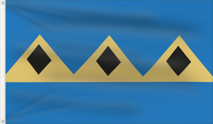 Drapeau, avec deux œillets métalliques et guindant renforcé : Fernie, Canada	Fernie