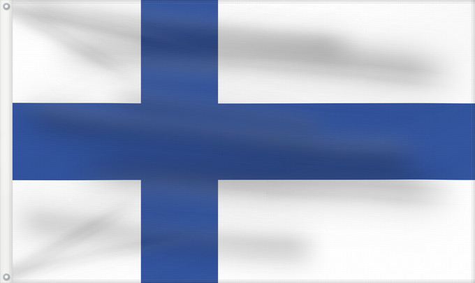 Drapeau, avec deux œillets métalliques et guindant renforcé : Finland  1918-1920