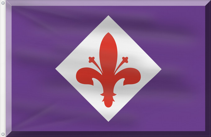 Flag, with two metal eyelets and reinforced hoist: Fiorentina 3D Fiorentina