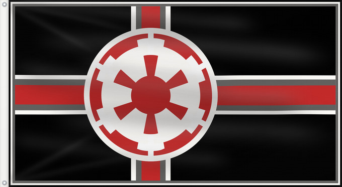 Drapeau, avec deux œillets métalliques et guindant renforcé : first imperial army
