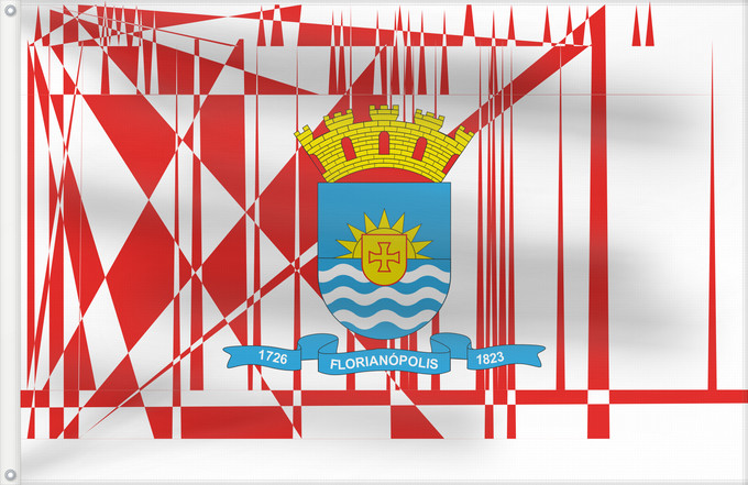 Drapeau, avec deux œillets métalliques et guindant renforcé : Florianópolis	It is easy to put a border around this flag image