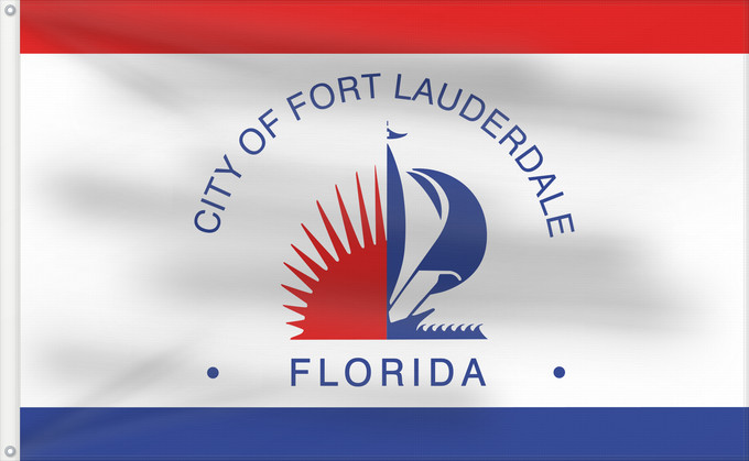 Flag, with two metal eyelets and reinforced hoist: Fort Lauderdale, Florida	Fort Lauderdale