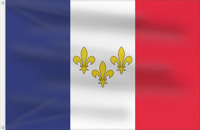 Drapeau, avec deux œillets métalliques et guindant renforcé : French Monarchist