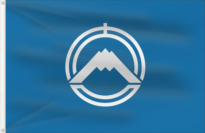 Drapeau, avec deux œillets métalliques et guindant renforcé : Fujiyoshida, Yamanashi	富士吉田市旗