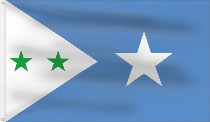 Drapeau, avec deux œillets métalliques et guindant renforcé : Galmudug	Galmudug, Somalia