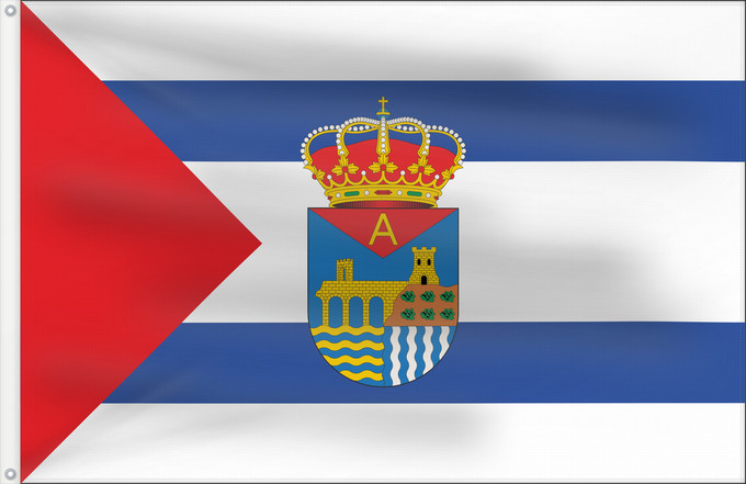 Drapeau, avec deux œillets métalliques et guindant renforcé : Garrovillas de Alconétar Cáceres Garrovillas de Alconétar, Cáceres, Spain Garrovillas de Alconétar Garrovillas de Alconétar, Cáceres, España