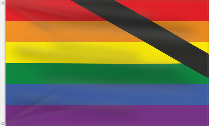 Drapeau, avec deux œillets métalliques et guindant renforcé : Gay memory