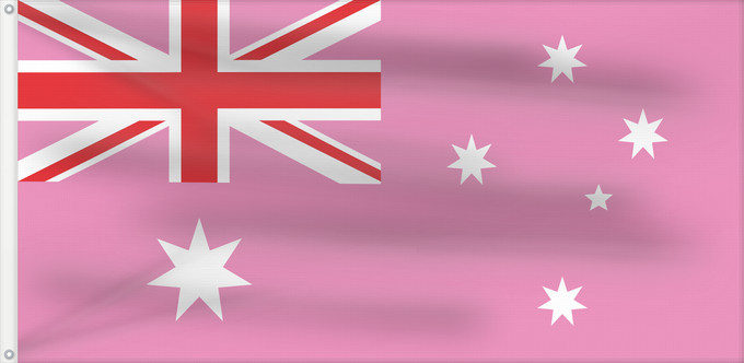 Drapeau, avec deux œillets métalliques et guindant renforcé : Gay Pride flag of Australia	Gay Pride variant of the Australian National Flag  Australian version of U