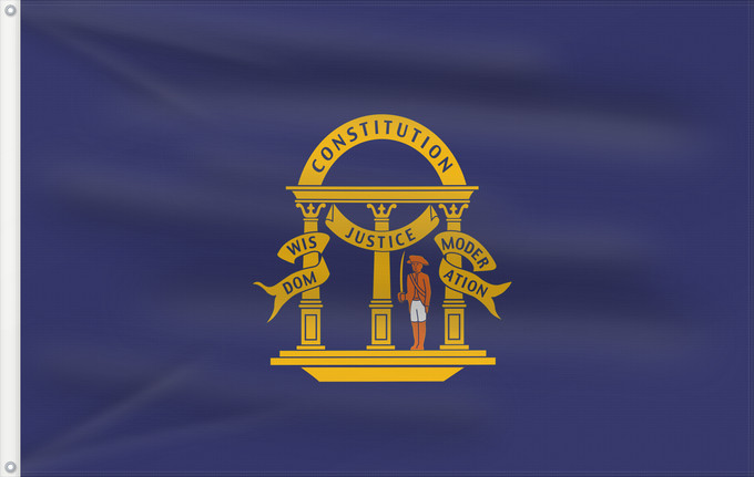 Drapeau, avec deux œillets métalliques et guindant renforcé : State of Georgia non-official Non official flag of U État de Géorgie (non officiel) Estado de Georgia (no oficial) Bundesstaat Georgia (inoffiziell) Stato della Georgia (non ufficiale)