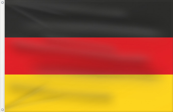 Drapeau, avec deux œillets métalliques et guindant renforcé : German	Germany	L Allemagne	Alemania	Deutschlands	Germania	Duitsland	Alemanha	Niemiec	Þjóðfáni Þýðverskulands	Vo Dytschland	Flaggn vo Deitschland	Знаме на Германия	Banniel Alamagn	Njemačke	Německá vlajka	Tysklands	Nimska chórgoj	Germanio	Saksamaa lipp	Saks