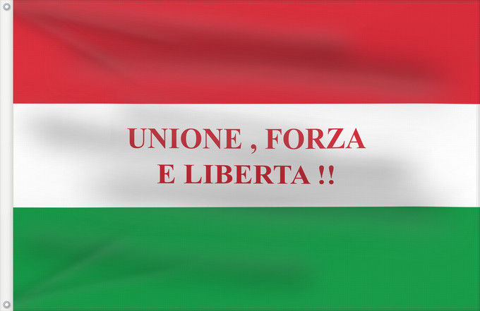 Drapeau, avec deux œillets métalliques et guindant renforcé : Giovine Italia