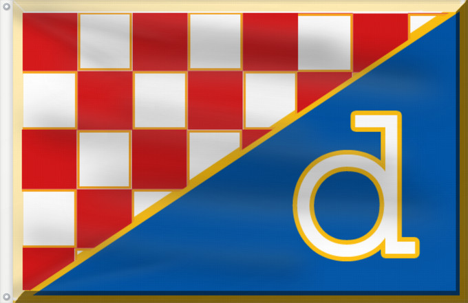 Flag, with two metal eyelets and reinforced hoist: GNK Dinamo Zagreb