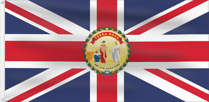 Drapeau, avec deux œillets métalliques et guindant renforcé : Governor of Newfoundland  1904–1975	Governor of Newfoundland  1904–1949  and the Lieutenant-Governor of Newfoundland  1949–1975	Gouverneur de Terre-Neuve  1904–1949  et lieutenant-gouverneur de Terre-Neuve  1949–1975	Gobernador de Terranova (1904–1949) y 