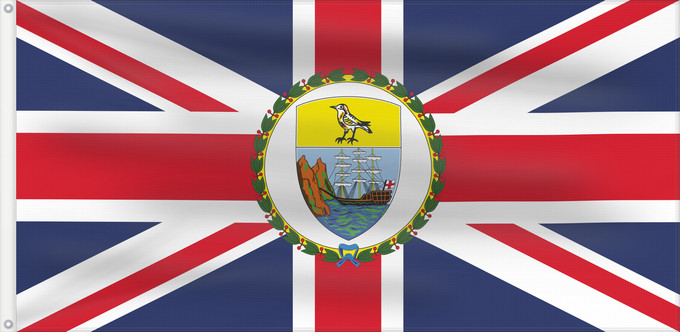 Drapeau, avec deux œillets métalliques et guindant renforcé : Governor of Saint Helena Gouverneur de Sainte-Hélène Gobernador de Santa Elena Gouverneur von St. Helena Governatore di Sant'Elena Governor of St