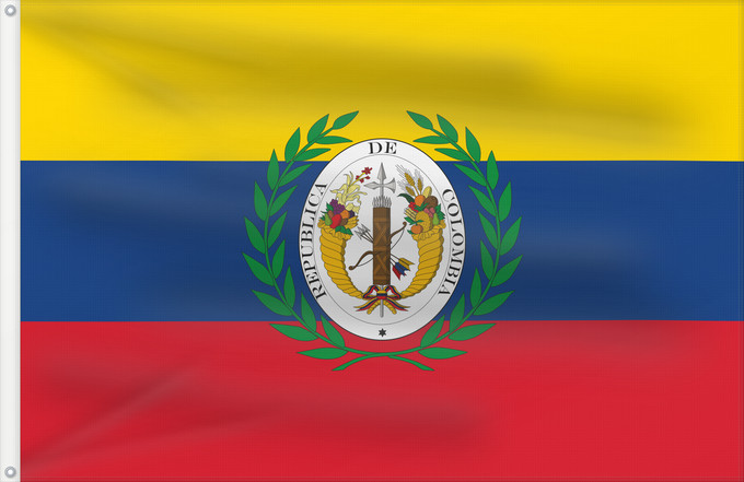 Drapeau, avec deux œillets métalliques et guindant renforcé : Gran Colombia	Grande Colombie	Großkolumbien
