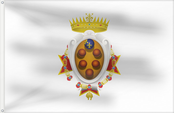 Drapeau, avec deux œillets métalliques et guindant renforcé : Grand Duchy of Tuscany  1562-1737	Grand Duchy of Tuscany (1562-1737)	Grand-Duché de Toscane (1562-1737)	Gran Ducado de Toscana (1562-1737)	Großherzogtum Toskana (1562-1737)	Granducato di Toscana  1562-1737