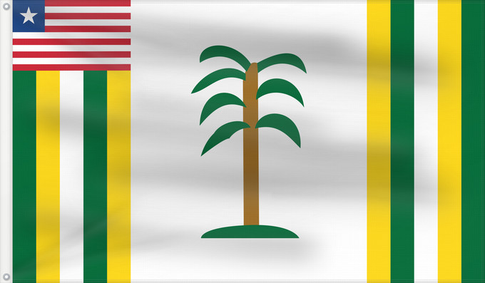Drapeau, avec deux œillets métalliques et guindant renforcé : Grand Kru County	Liberian County of Grand Kru	Comté de Grand Kru	Condado de Grand Kru	Contea di Grand Kru