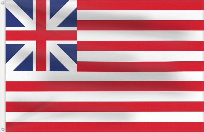 Drapeau, avec deux œillets métalliques et guindant renforcé : Grand Union Version 3.0 of the Grand Union flag aka Continental Colors