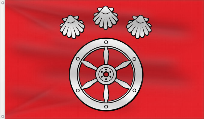 Drapeau, avec deux œillets métalliques et guindant renforcé : Grossauheim	Großauheim