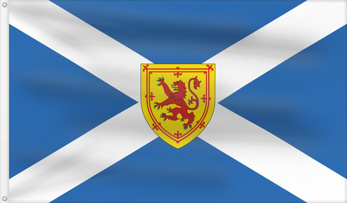 Drapeau, avec deux œillets métalliques et guindant renforcé : H-Alba Scotland with arms L Écosse Escocia con escudo Schottland mit Wappen Scozia con stemma