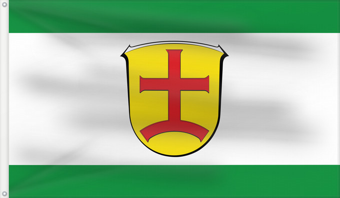 Drapeau, avec deux œillets métalliques et guindant renforcé : Hahn  Pfungstadt	Unofficiall flag of Hahn	Hahn (Pfungstadt) (non officiel)	Hahn (Pfungstadt) (no oficial)	Inoffizielle Flagge von Hahn	Hahn (Pfungstadt) (non ufficiale)