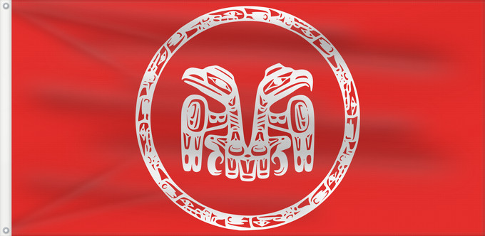 Flag, with two metal eyelets and reinforced hoist: Haida	Haïdas	Dels Haida