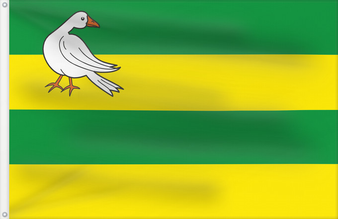 Drapeau, avec deux œillets métalliques et guindant renforcé : Hindeloopen	Hindeloopen, Friesland, the Netherlands