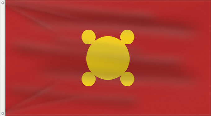 Flag, with two metal eyelets and reinforced hoist: Historical flag of Lazistan	Lazistan from Byzantine era, still in use in 1878