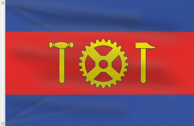 Drapeau, avec deux œillets métalliques et guindant renforcé : Hoogezand-Sappemeer vlag Hoogezand-Sappemeer. Vlag van Hoogezand-Sappemeer